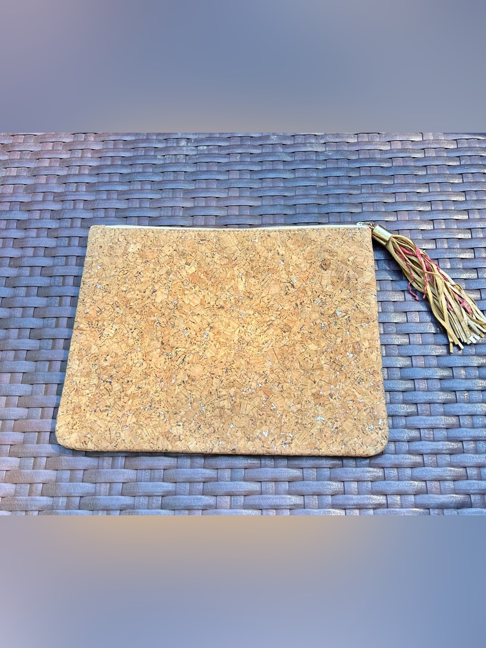Clutch Cosmetic Pouch Hot Pink Lined MudPie has a shimmer to it
